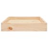 Dog Bed 24.2"x19.3"x3.5" Solid Wood Pine