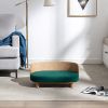 Scandinavian style Elevated Dog Bed Pet Sofa With Solid Wood legs and Bent Back,