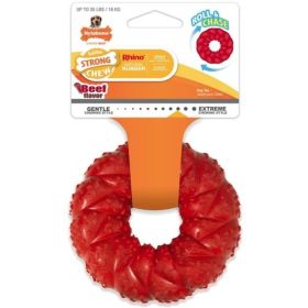 Nylabone Strong Chew Braided Ring Dog Toy Beef Flavor Wolf - 1 count