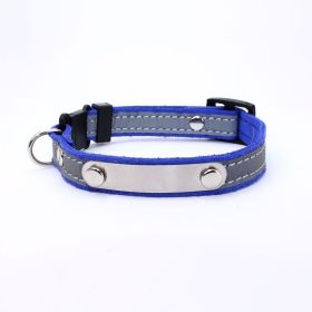 Pet Collar Can Be Worded To Prevent Loss (Color: Dark Blue)