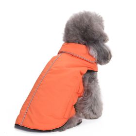 Reflective Dog Cotton Clothes Winter (Option: DZ153 Orange-M)