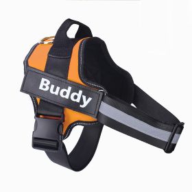 Dog Harness No Pull Reflective Breathable Adjustable Pet (Option: Orange-L)