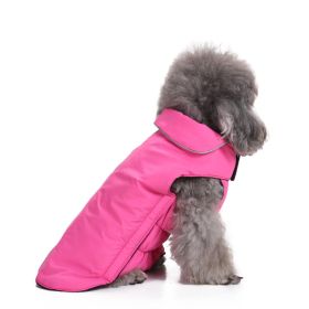 Reflective Dog Cotton Clothes Winter (Option: DZ155 Pink-M)