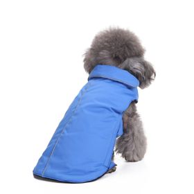 Reflective Dog Cotton Clothes Winter (Option: DZ154 Blue-M)