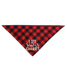 Christmas Pet Saliva Towel DIY Dog Triangle (Option: Red 9-M 20to42cm)