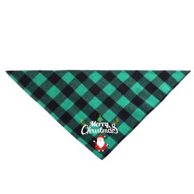 Christmas Pet Saliva Towel DIY Dog Triangle (Option: Green 12-M 20to42cm)