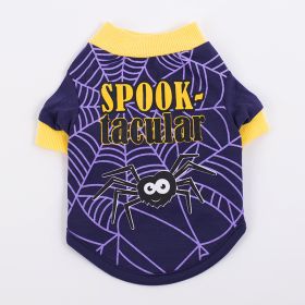 Cartoon Printed Dog T-shirt (Option: Black Spider-XS)