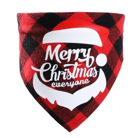 Christmas Pet Saliva Towel DIY Dog Triangle (Option: Red 5-M 20to42cm)