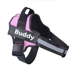 Dog Harness No Pull Reflective Breathable Adjustable Pet (Option: Pink-M)