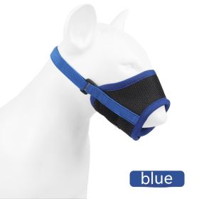 Breathable Mesh Dog Mouth Cover (Option: Blue-M)