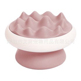 Ai Wo Cat Comb Pet Hair Removal Dog Hair Float Bathing Massage Brush Pet Supplies Wholesale One Piece (Specifications: Pink Mountain Massage Comb)