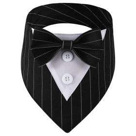 Pet Tie Banquet Suit Triangular Binder (Option: Striped Black-XS)