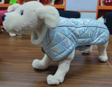 Pet Clothes Waterproof Velvet Warm (Option: Silver-L)