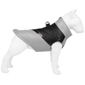 Pet Clothing Waterproof Reflective Dog Clothes Warm (Option: Silver Gray-L)