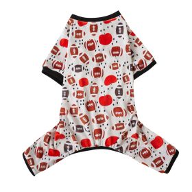 Halloween Dogs And Cats Universal Cartoon Printed Pet Clothes (Option: White-XL)