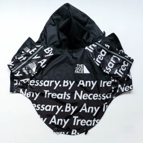 Windproof And Rainproof Dog Clothes Large Dog Raincoat Dog Pet Shell Jacket (Option: Black Bullet Screen-M)