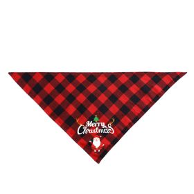 Christmas Pet Saliva Towel DIY Dog Triangle (Option: Red 12-L 25to48cm)