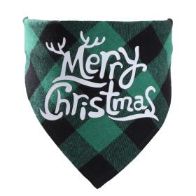 Christmas Pet Saliva Towel DIY Dog Triangle (Option: Green 6-L 25to48cm)