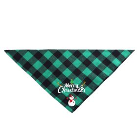 Christmas Pet Saliva Towel DIY Dog Triangle (Option: Green 11-L 25to48cm)