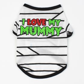 Cartoon Printed Dog T-shirt (Option: Mummy-M)